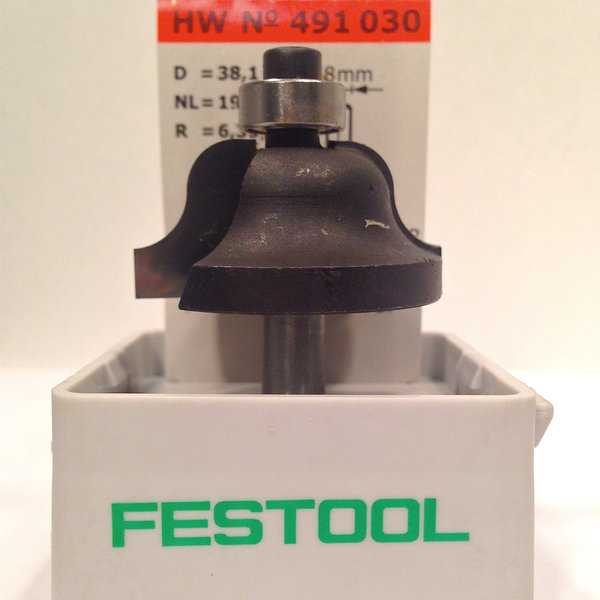 Festool Doppelradienfräser HW Schaft 8 mm HW S8 D38,1/R6,35/R6,35, Art-Nr. 491030