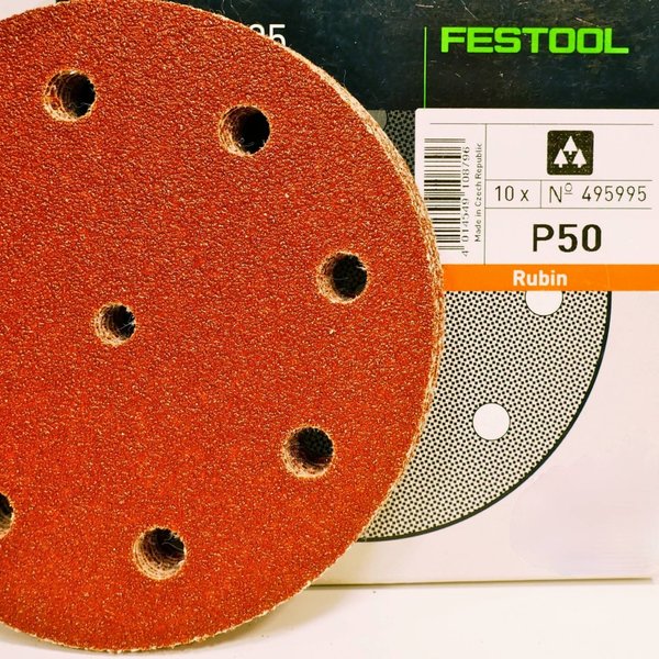 Festool Schleifblätter Stickfix 125mm, P50, 10 St, Rubin, Art-Nr. 495995